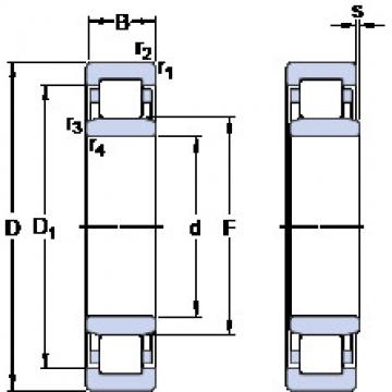 ตลับลูกปืน NU 1018 M/C3VL0241 SKF